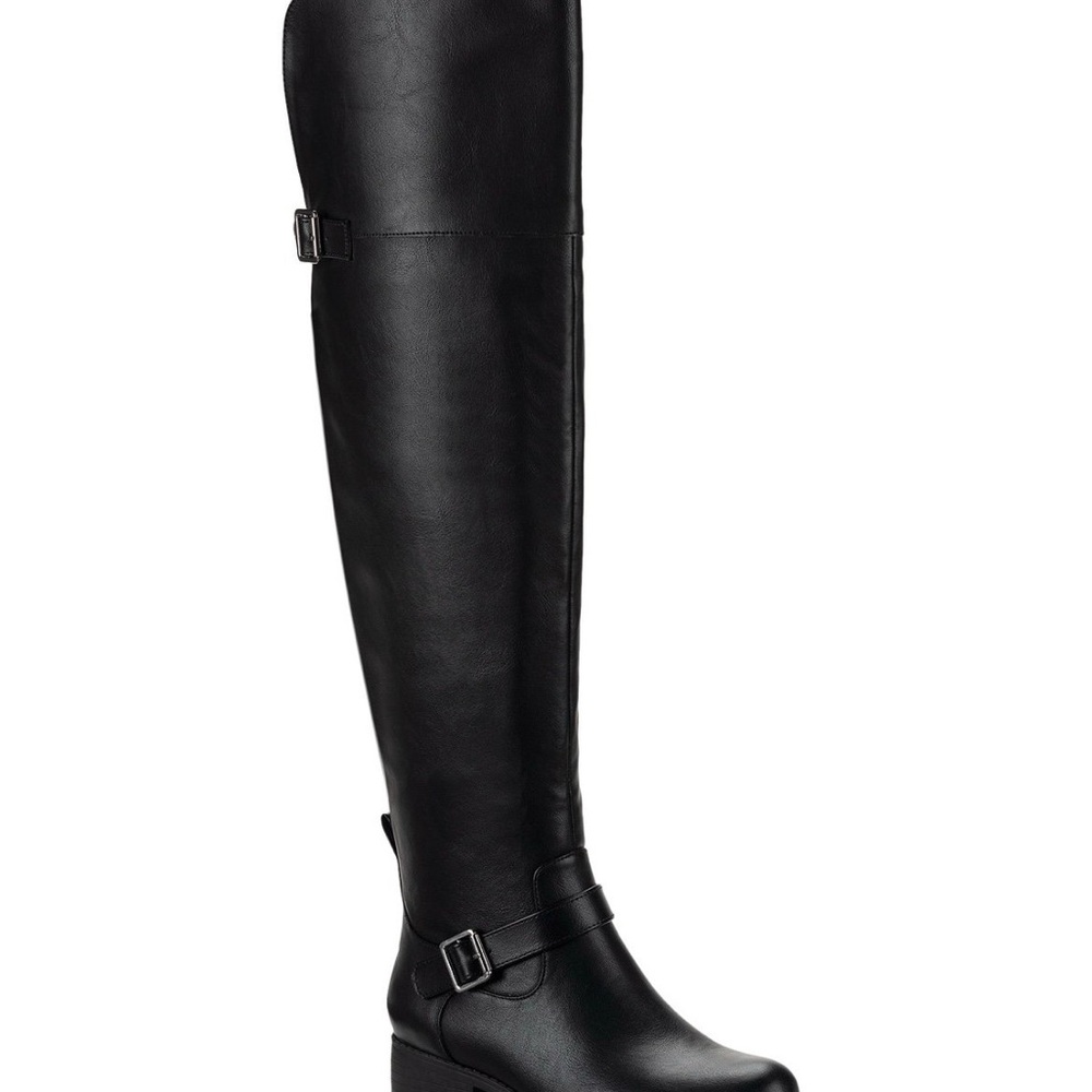 Sun + Stone Black Over the Knee Boots